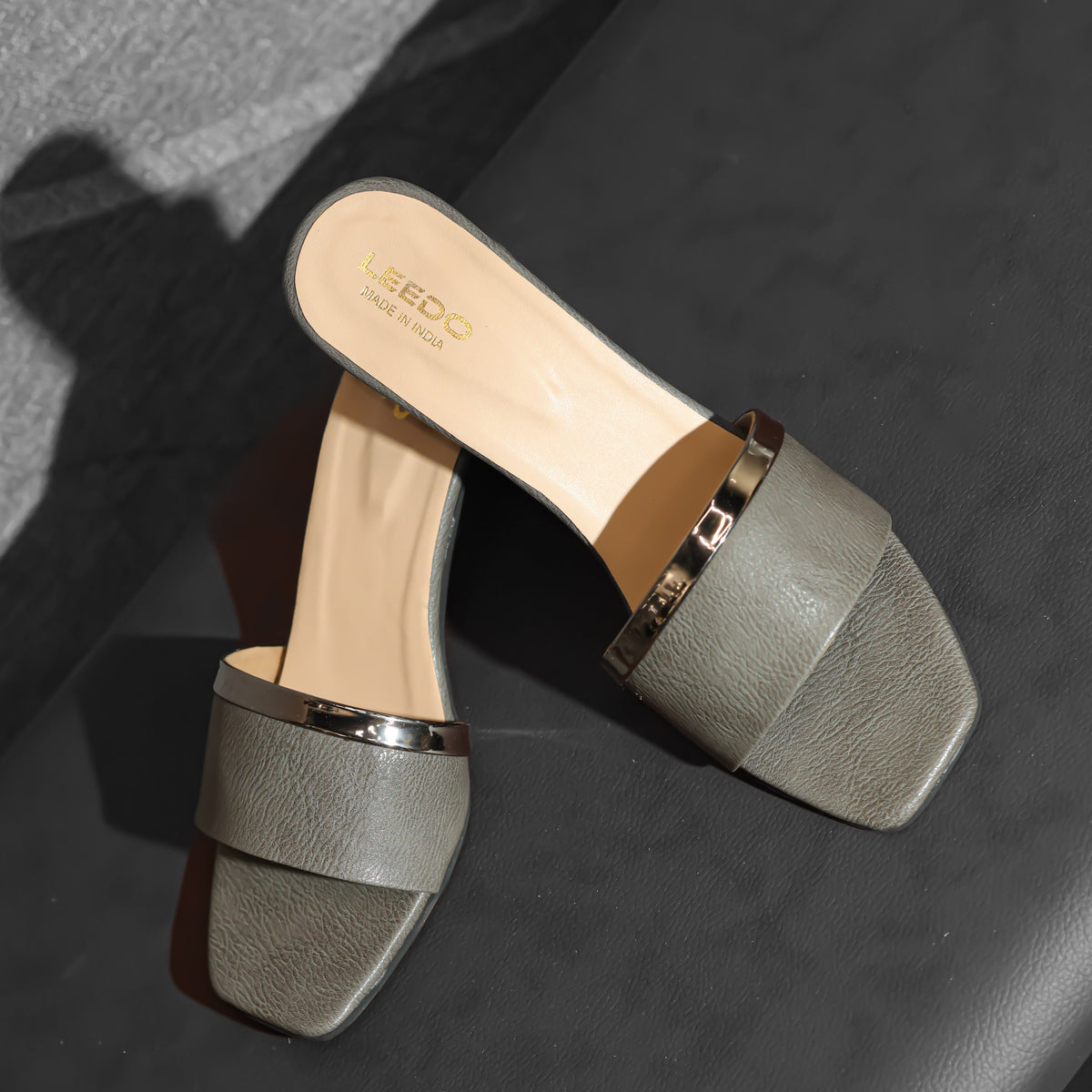 Slip-On Sandals With Block Heels